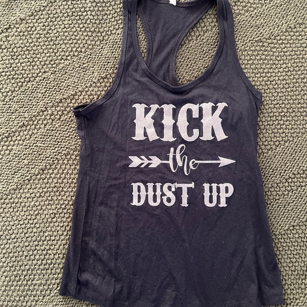 Women's Black Graphic Tank Top